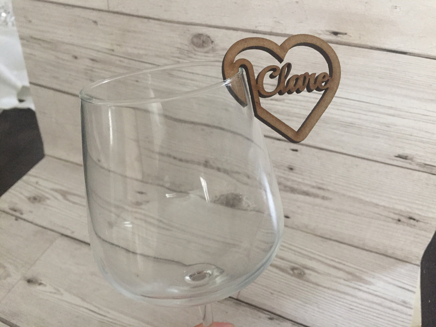 Personalised wedding & party glass name - Laser LLama Designs Ltd