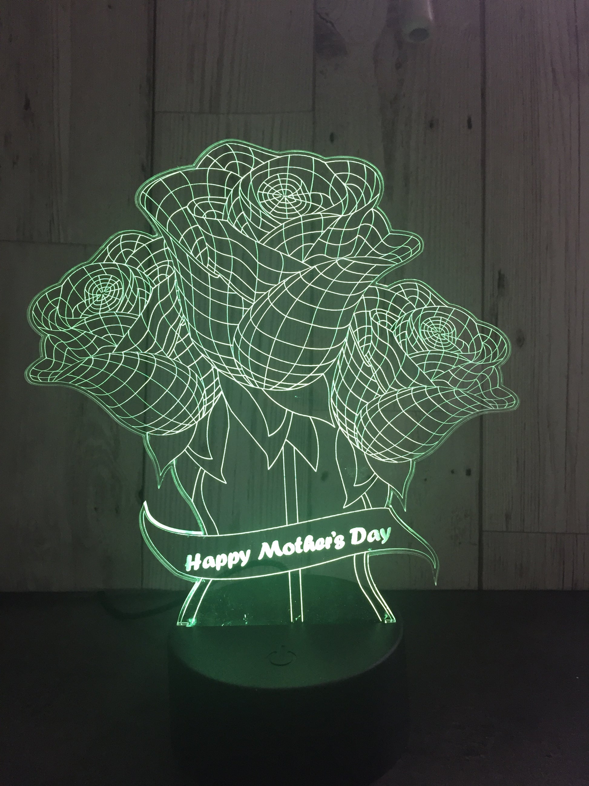 LED light up 3D roses mum, mothers day  display. 9 Colour options with remote! - Laser LLama Designs Ltd