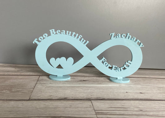 Personalised infinity stand too beautiful for Earth - Laser LLama Designs Ltd