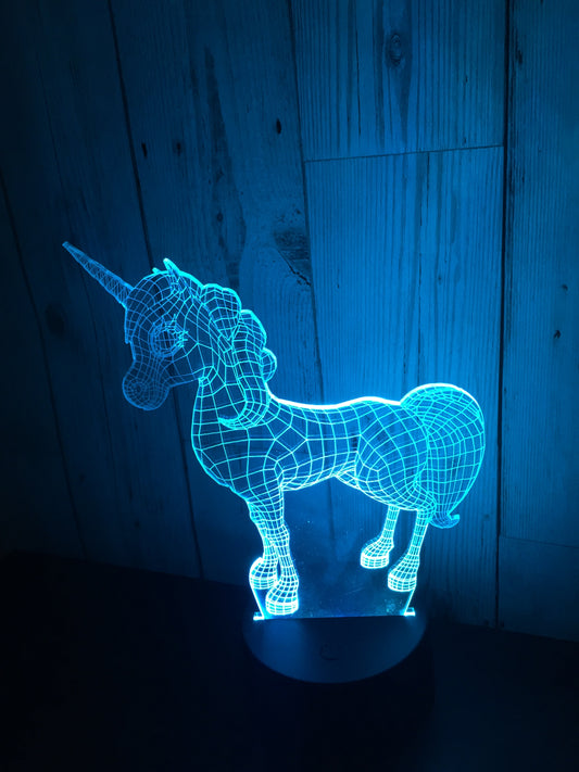 LED light up Unicorn display- 9 colour options with remote! - Laser LLama Designs Ltd