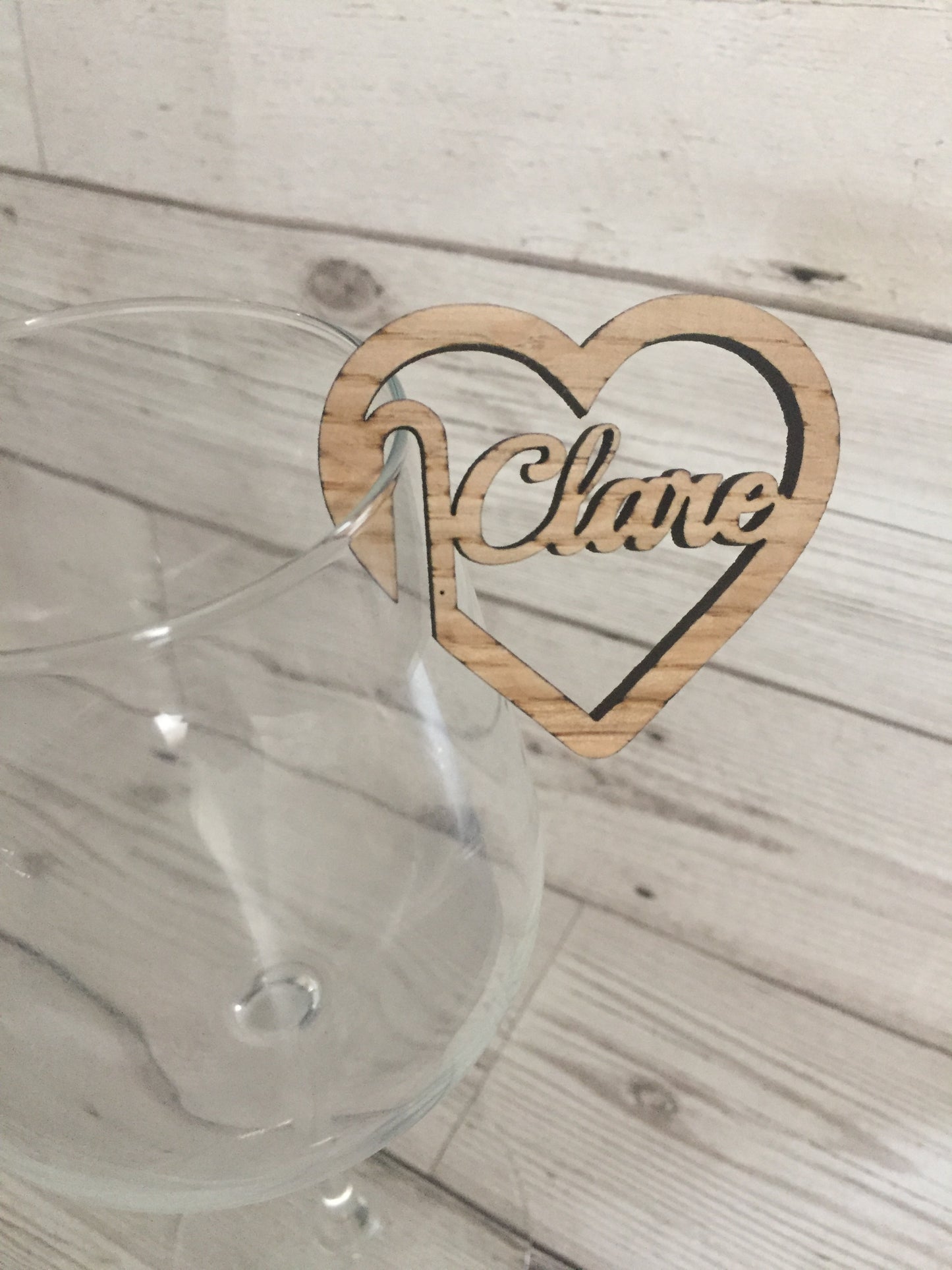 Personalised wedding & party glass name - Laser LLama Designs Ltd