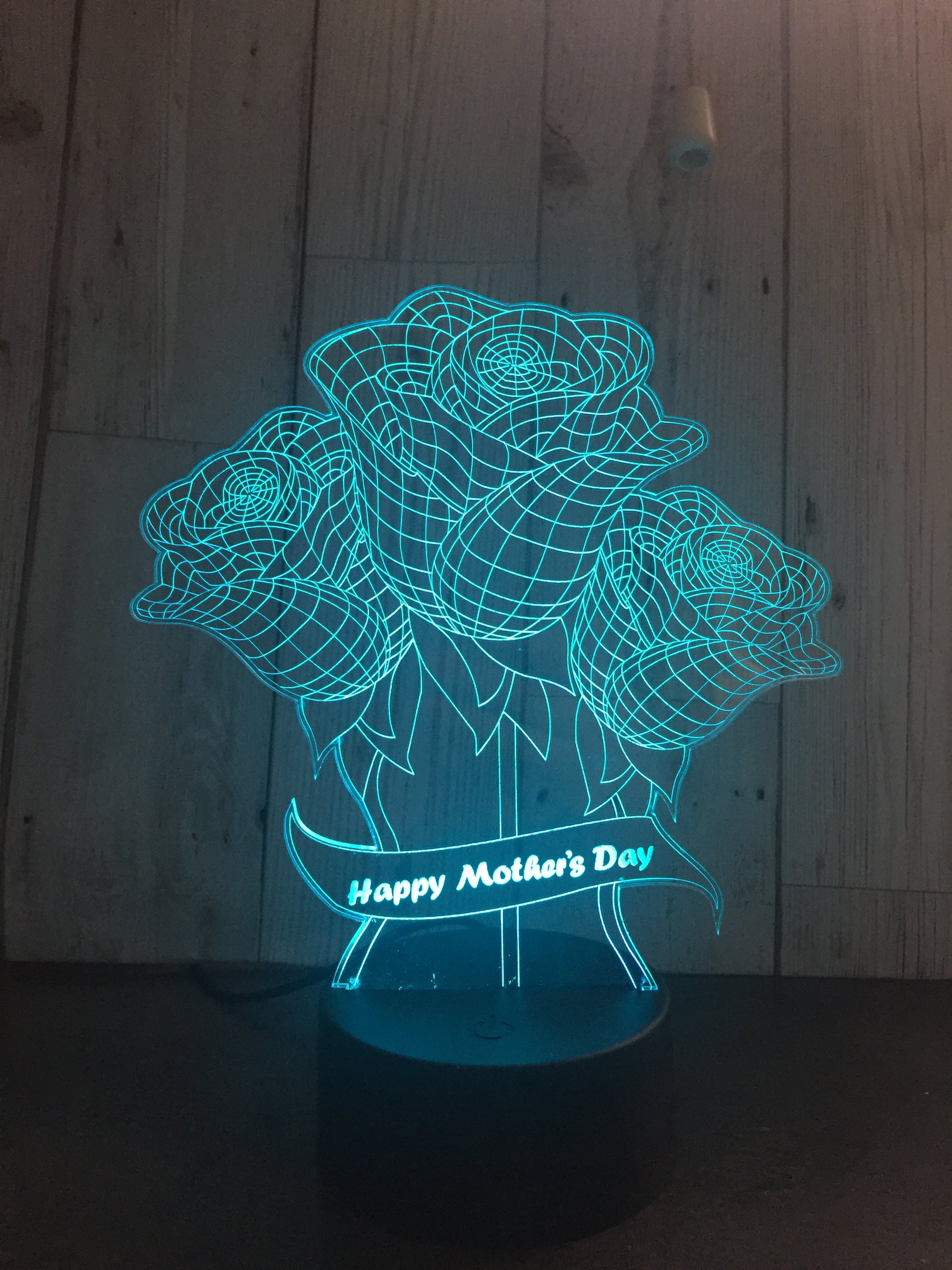 LED light up 3D roses mum, mothers day  display. 9 Colour options with remote! - Laser LLama Designs Ltd