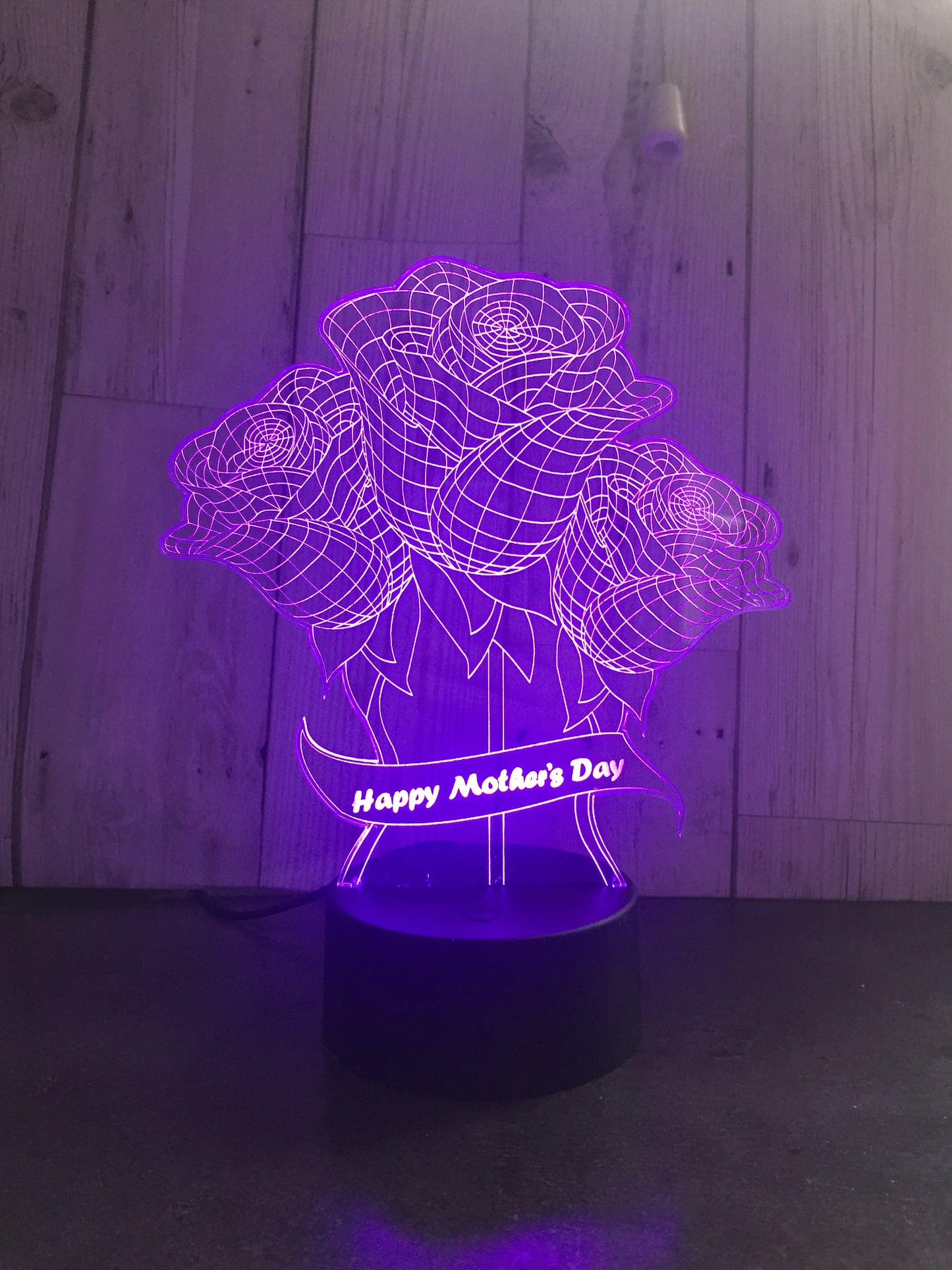 LED light up 3D roses mum, mothers day  display. 9 Colour options with remote! - Laser LLama Designs Ltd