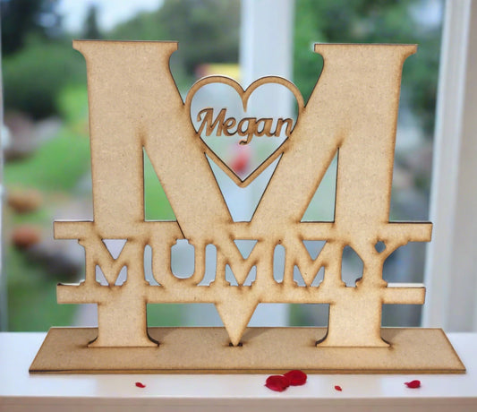 Freestanding split letter name - Laser LLama Designs Ltd