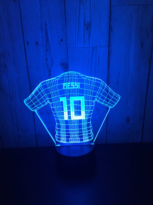 LED light up Football top Messi display- 9 colour options with remote! - Laser LLama Designs Ltd