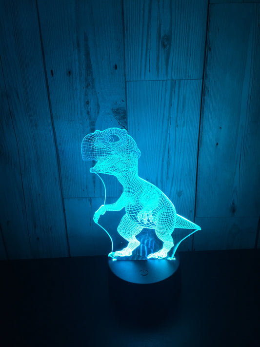 LED light up Dinosaur display- 9 colour options with remote! - Laser LLama Designs Ltd