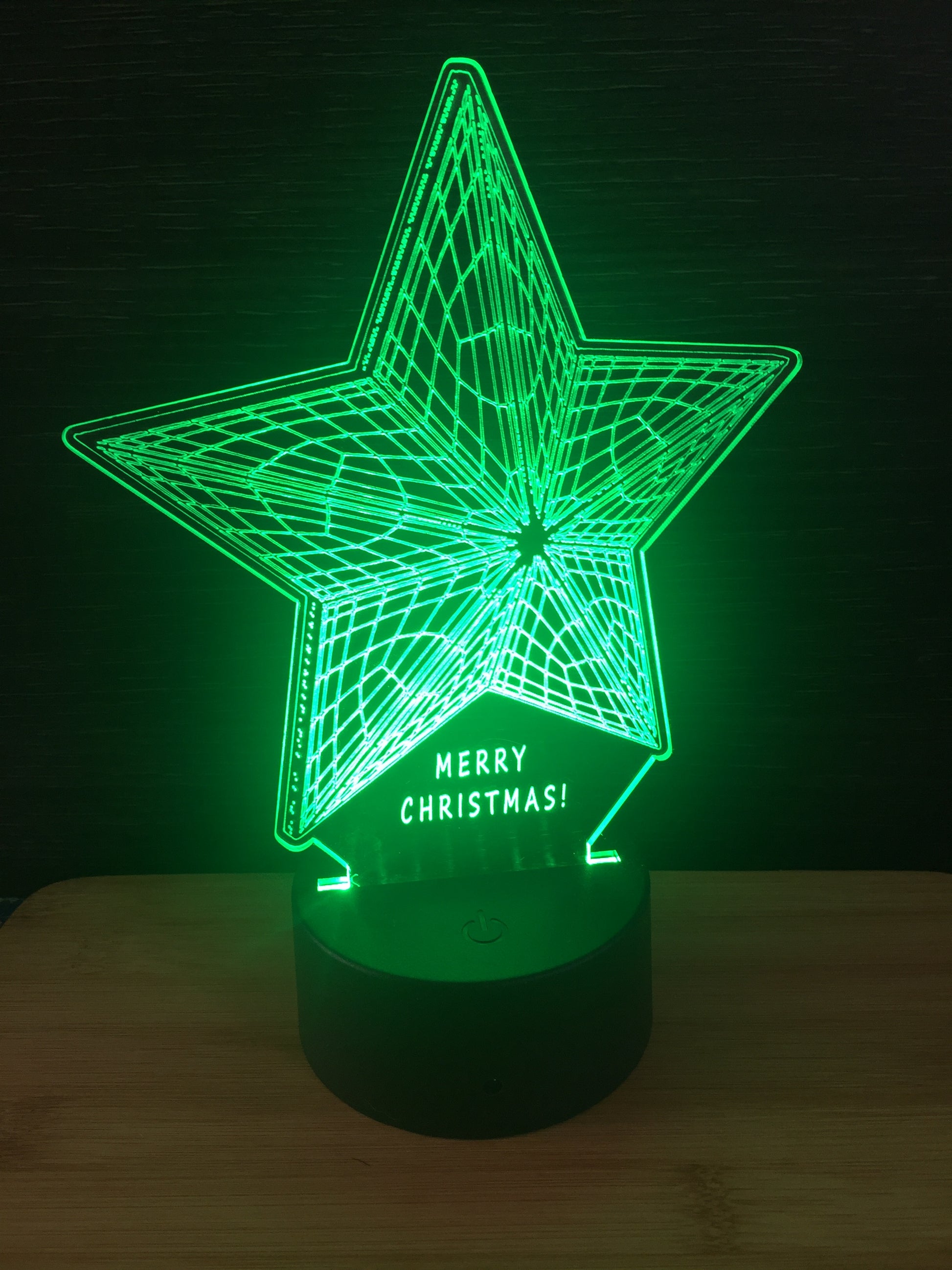 LED light up CHRISTMAS STAR display ,9 Colour options with remote! - Laser LLama Designs Ltd