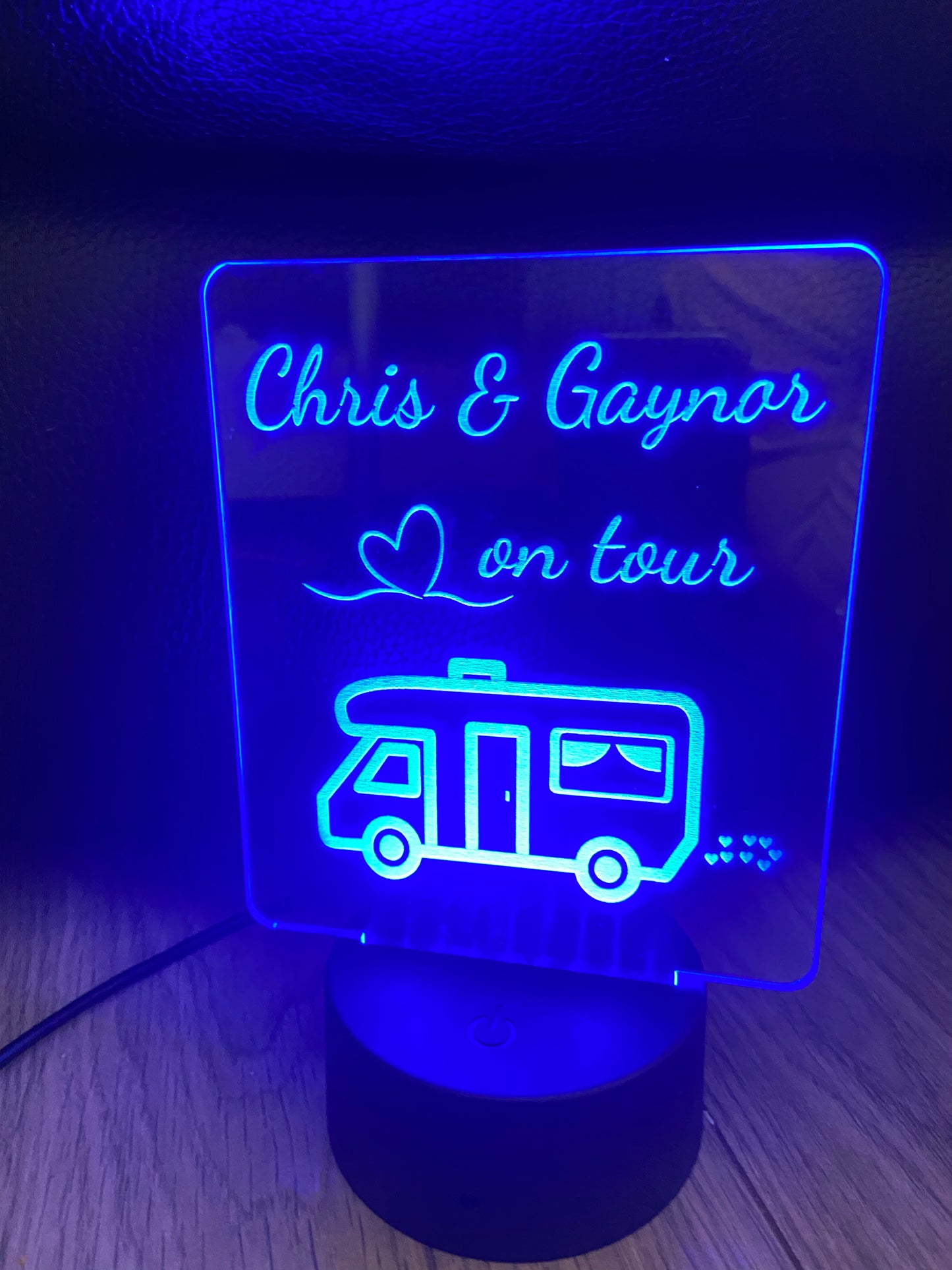 Motor home LED light up display - 9 colours option with remote ! - Laser LLama Designs Ltd