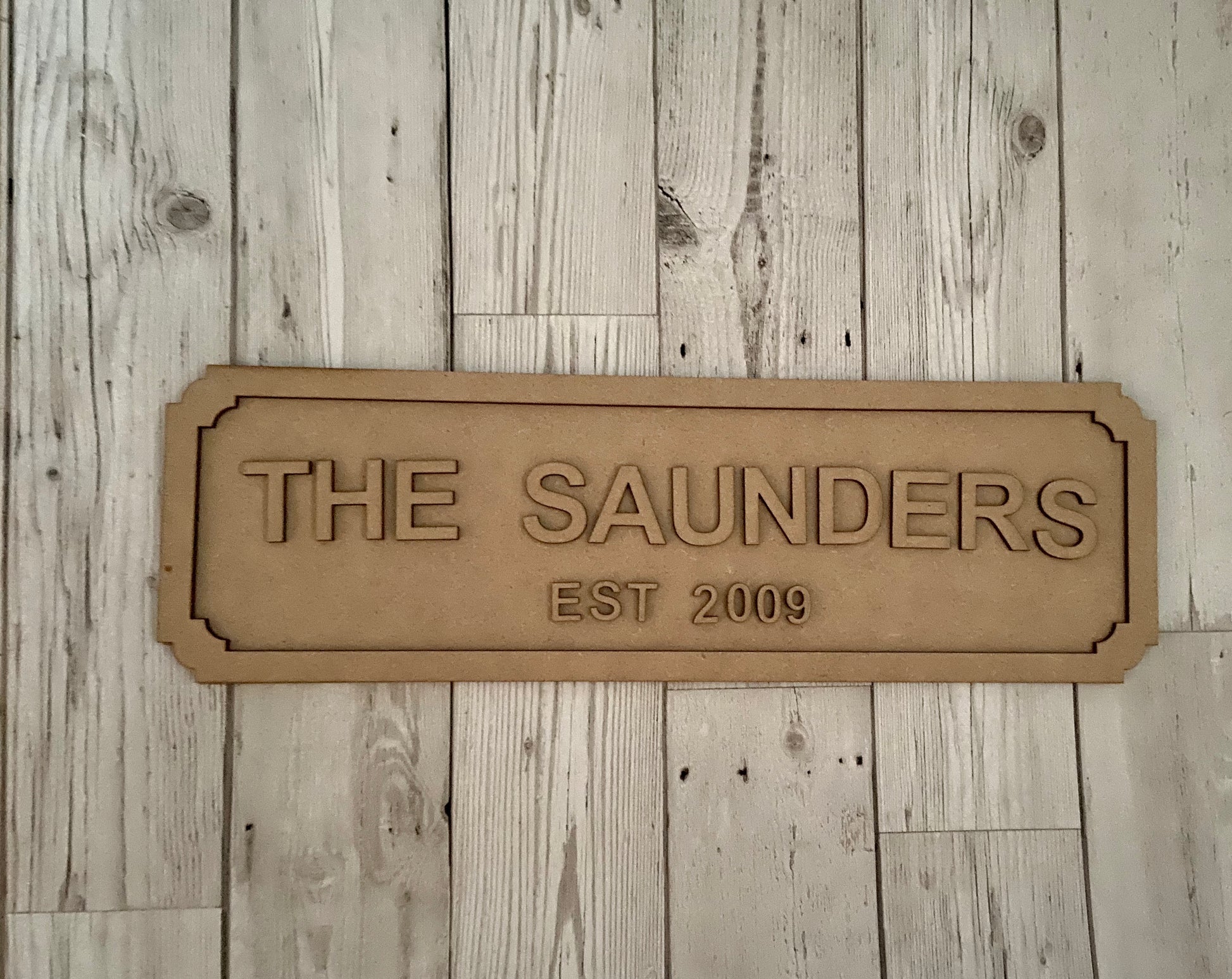 Wooden personalised street sign - Laser LLama Designs Ltd