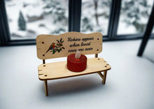 Load image into Gallery viewer, Wooden beautiful robin printed memorial bench - Laser LLama Designs Ltd