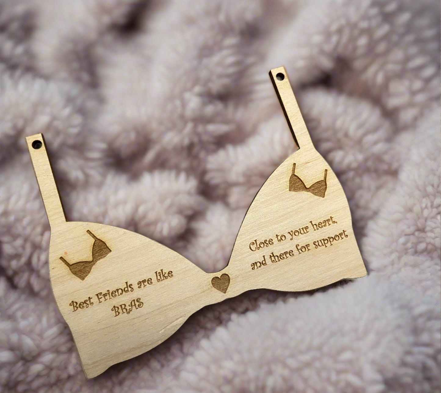 Wooden friends like a bras plaque - Laser LLama Designs Ltd