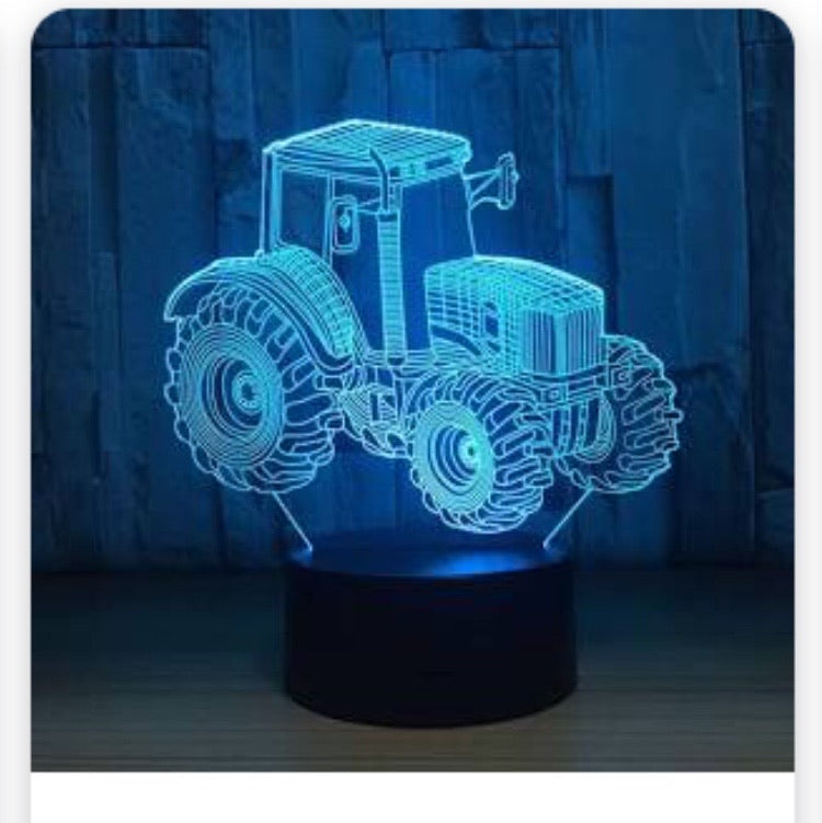 LED light Tracktor display- 9 colour options with remote! - Laser LLama Designs Ltd