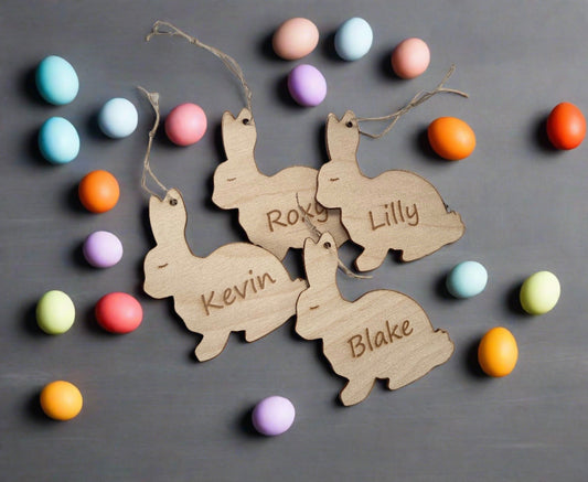 Wooden Personalised Easter Bunny - Laser LLama Designs Ltd