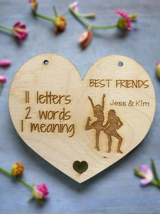 Best friends personalised plaque - Laser LLama Designs Ltd