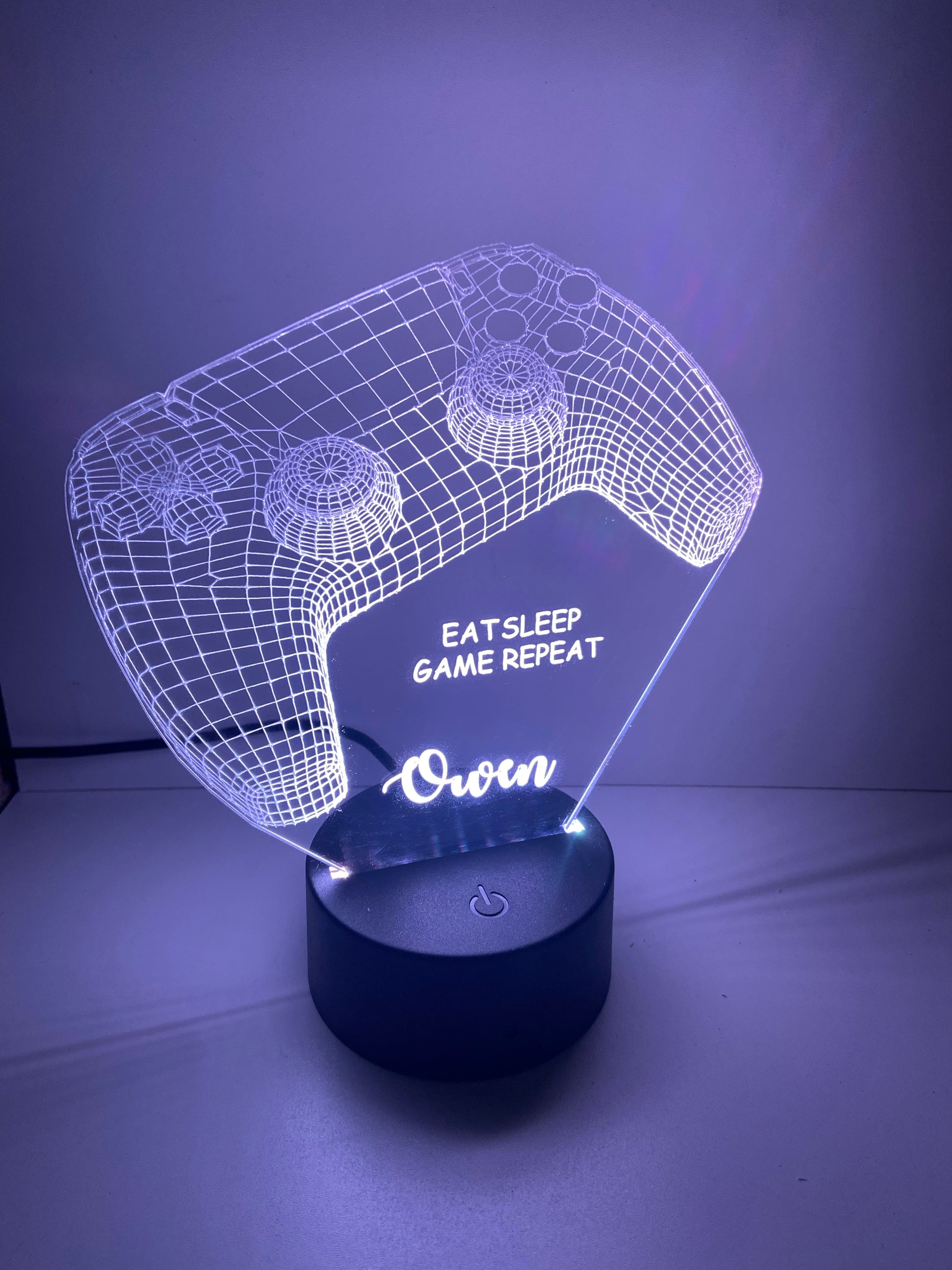 LED light up 3D  game controller display. 9 Colour options with remote! - Laser LLama Designs Ltd