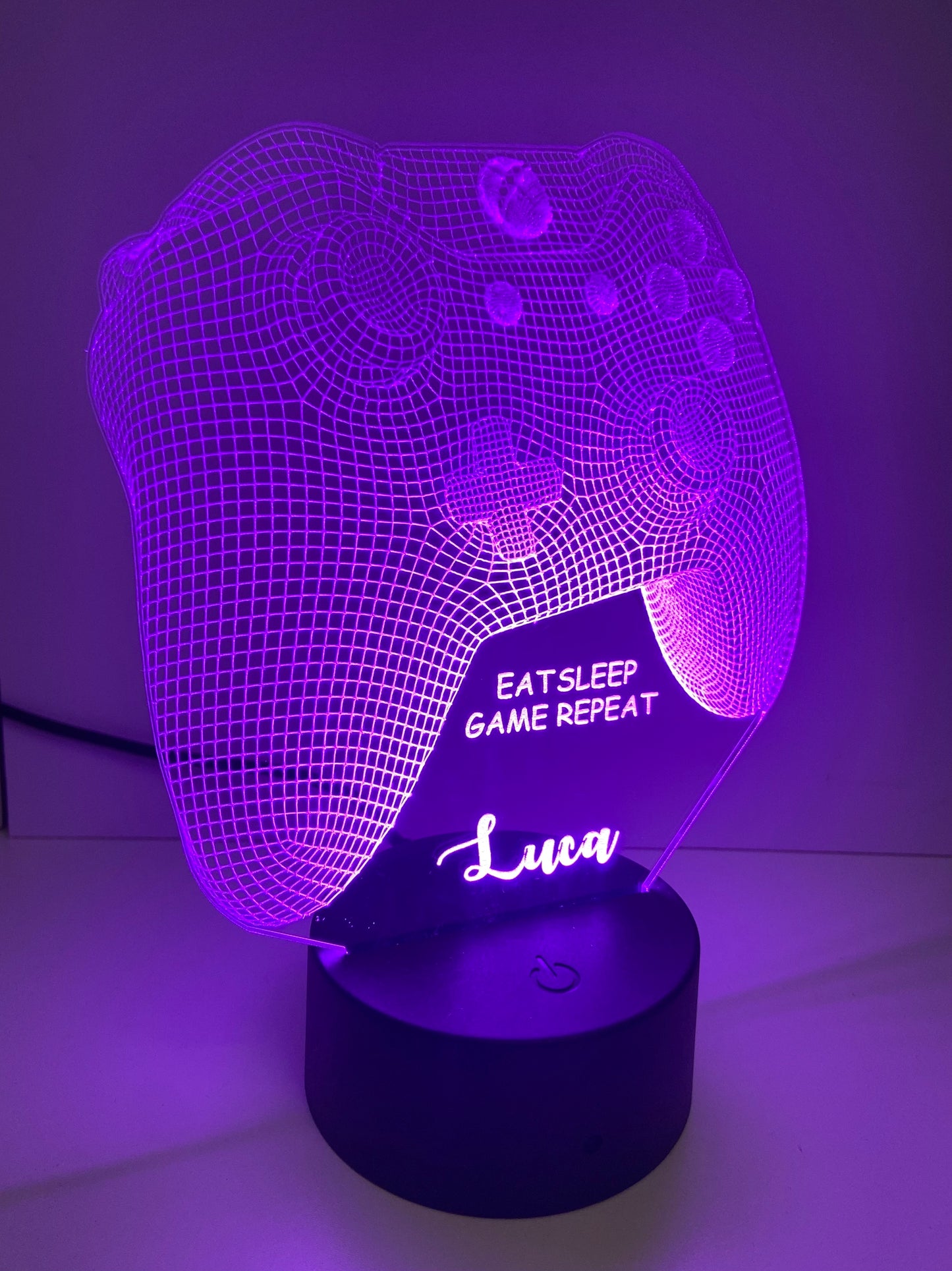 LED light up 3D  game controller display. 9 Colour options with remote! - Laser LLama Designs Ltd