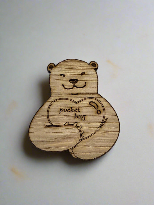 Oak veneer Bear hug - Laser LLama Designs Ltd