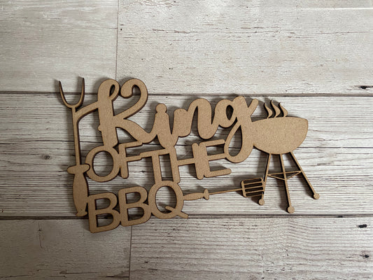 Wooden King of bbq plaque - Laser LLama Designs Ltd