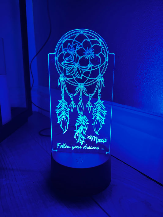 Dream catcher led light up display- 9 colour options with remote! - Laser LLama Designs Ltd