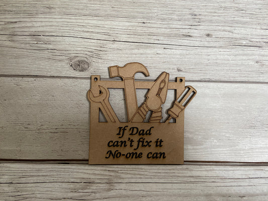 Wooden tool box hanging plaque - Laser LLama Designs Ltd