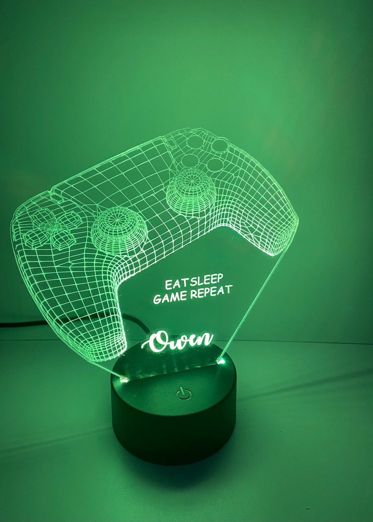 LED light up 3D  game controller display. 9 Colour options with remote! - Laser LLama Designs Ltd