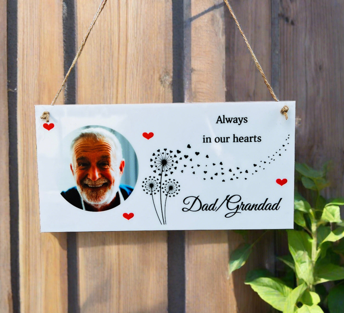 Uv printed acrylic memorial photo plaque - Laser LLama Designs Ltd