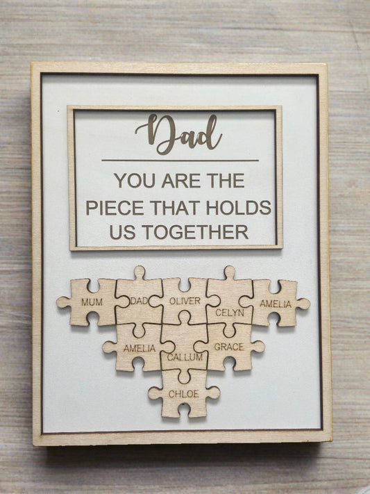 Personalised puzzle board plaque - Laser LLama Designs Ltd