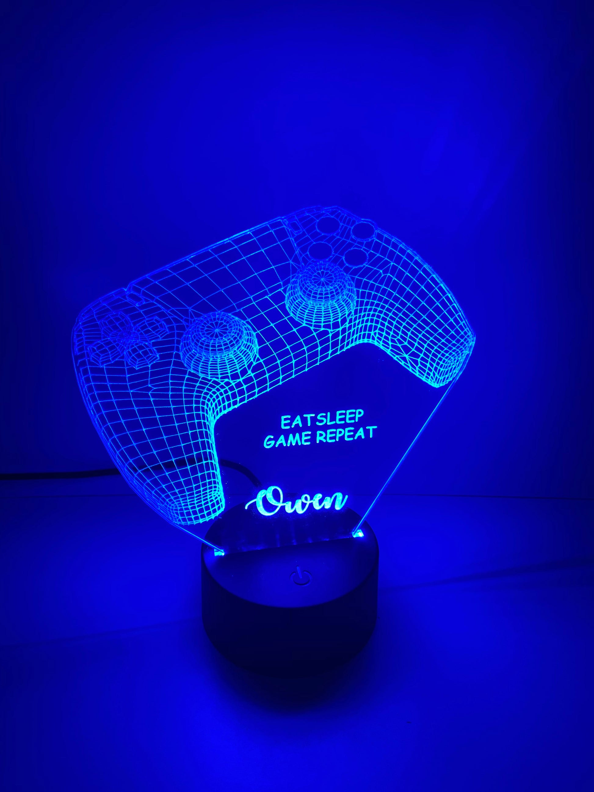 LED light up 3D  game controller display. 9 Colour options with remote! - Laser LLama Designs Ltd