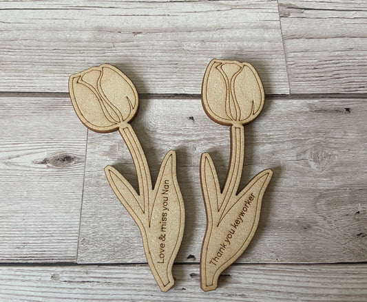 Wooden little flower - Laser LLama Designs Ltd