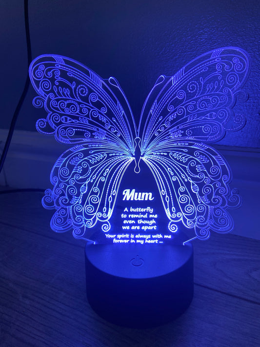 Led light butterfly  display. 9 colours and remote control! - Laser LLama Designs Ltd